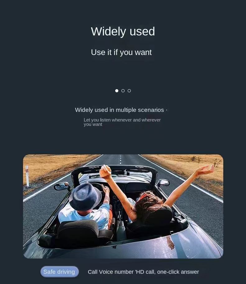 One Factory Single-Ear Bluetooth Earphone, Hook Design, Stereo Sound, Noise Reduction