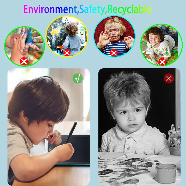 10-inch LCD Writing Tablet for Kids, Erasable Colorful Digital Drawing Doodle Board