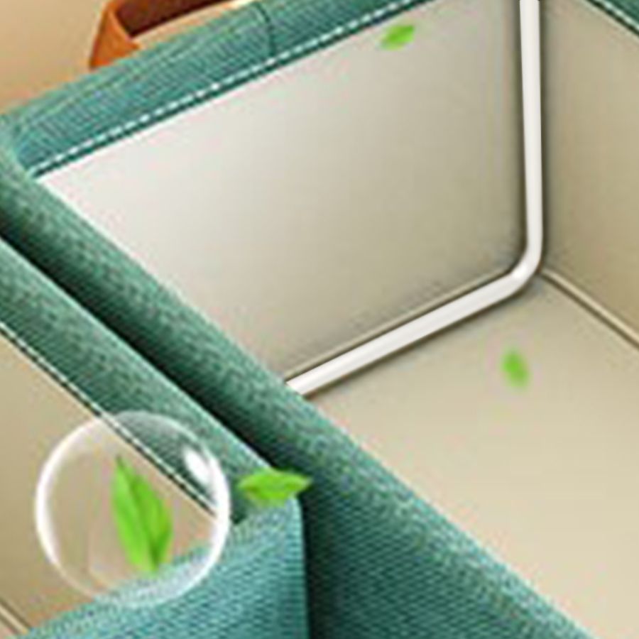 Jaza Keja Foldable Fabric Storage Organizer Box with Steel Frame, Gray