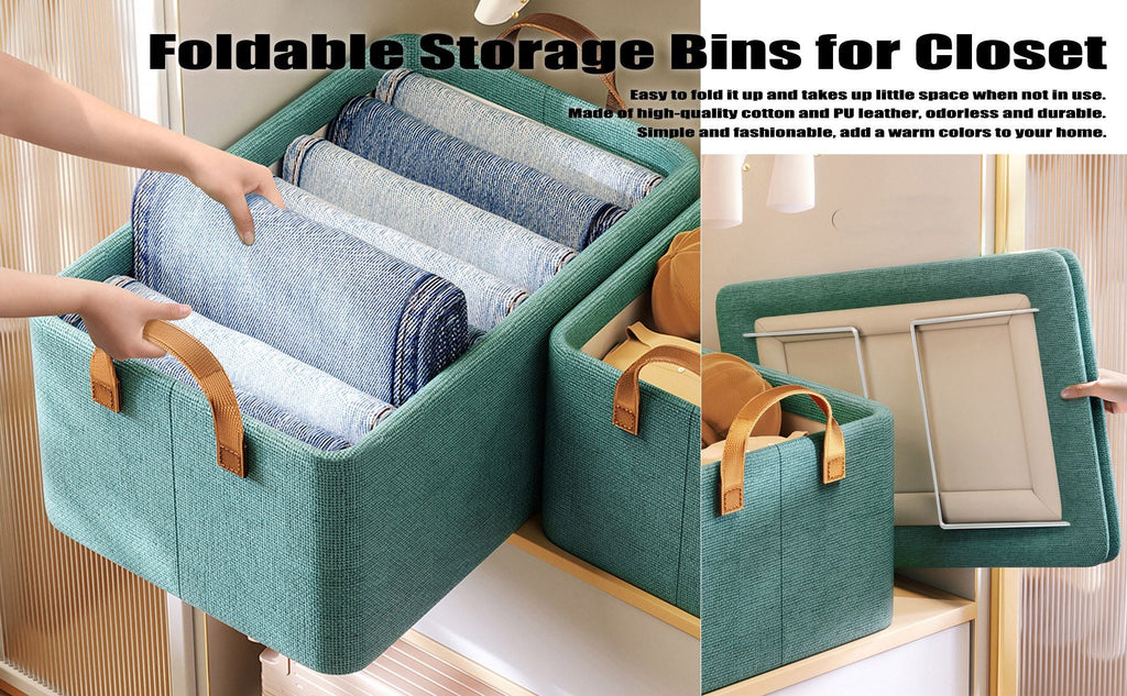 Jaza Keja Foldable Fabric Storage Organizer Box with Steel Frame, Gray