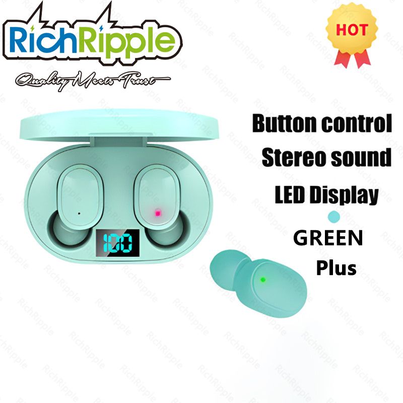RichRipple A6S Plus TWS Bluetooth Earbuds: Touch Control Mini Wireless Sports Earphones