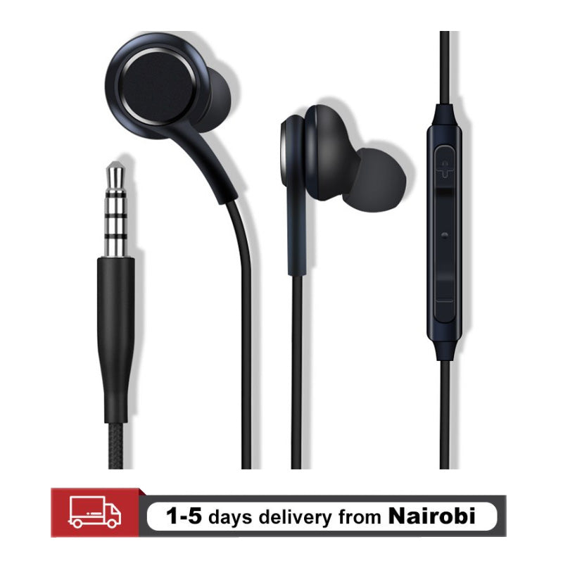 Premium Wired In-Ear Sports Earbuds with Mic, 3.5mm, Noise-Isolating Subwoofer