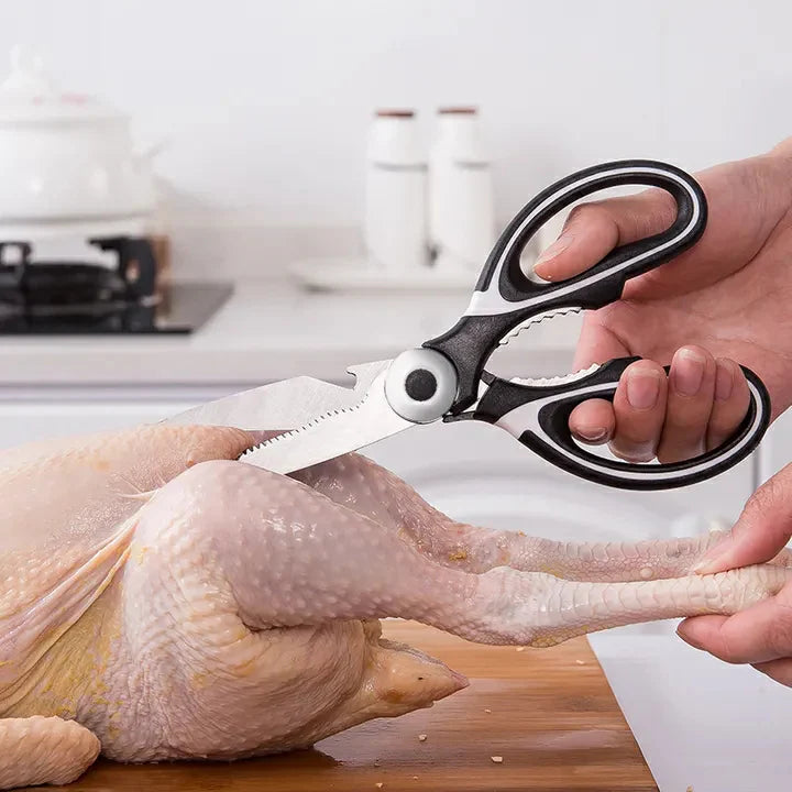 Multifunctional Stainless Steel Kitchen Shears: Bone, Chicken, Fish, Household Tasks