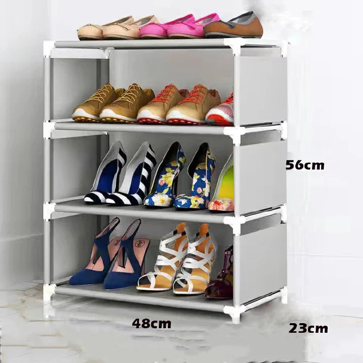 Versatile 4-5 Tier Portable Shoe Rack Organizer for Home Living Storage