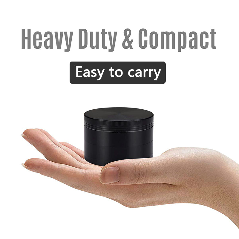 Premium 4-Layer Magnetic Herb Grinder Spice Mill Crusher with Pollen Sifter