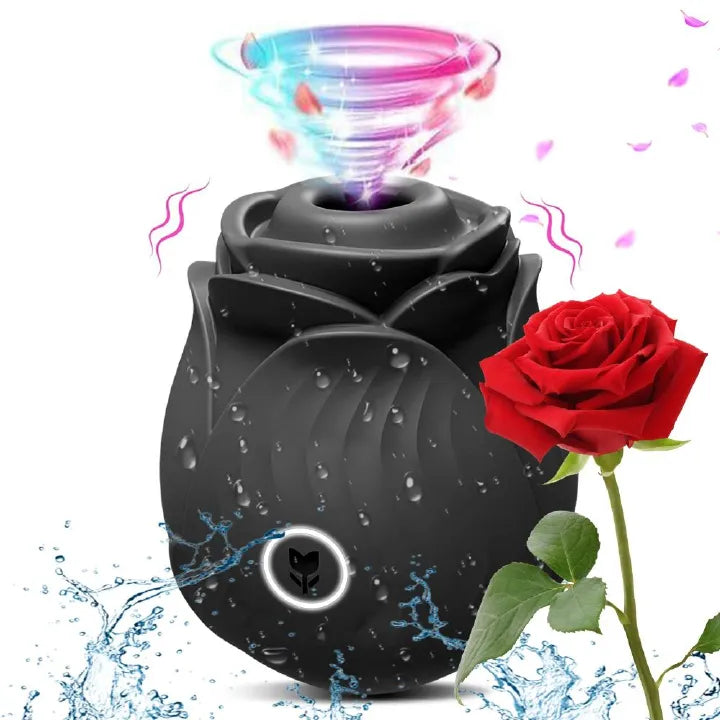 Powerful Rose Sucking Vibrator for Women - 10 Frequencies, Waterproof Silicone