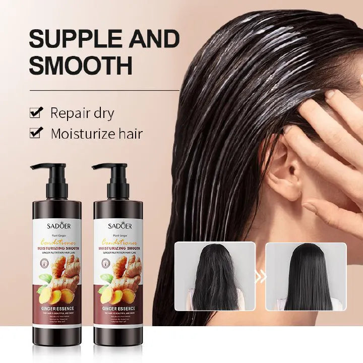SADOER Ginger Hair Care 4-Piece Set: Deep Nourishment for Elastic, Shiny Hair