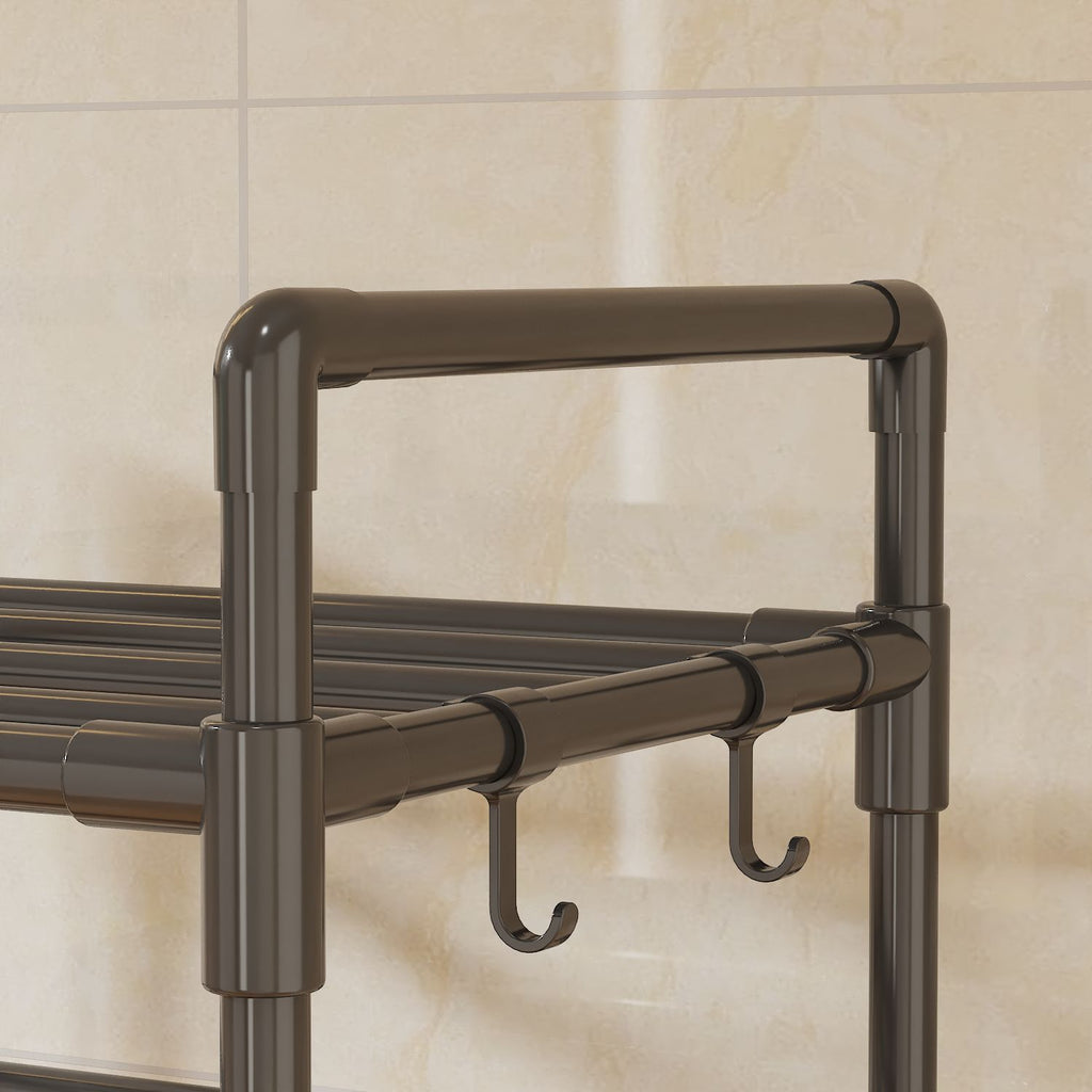 Multifunctional Floor Standing Multi-Tier Kitchen Storage Rack for Home & Bath