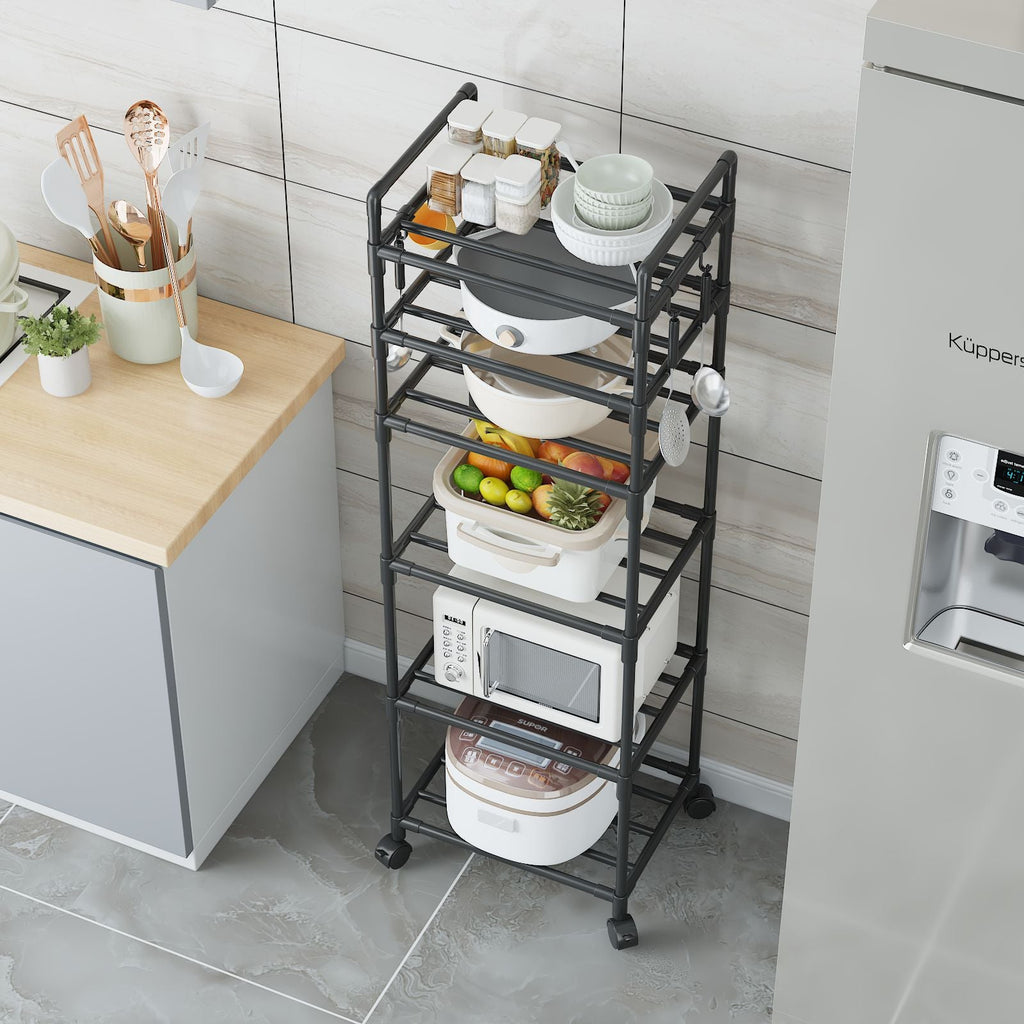Multifunctional Floor Standing Multi-Tier Kitchen Storage Rack for Home & Bath