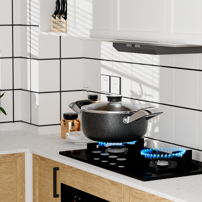 Jamespot 11-Piece Aluminum Non-Stick Cookware Set: Multi-Size Pots, Lids, Frying Pan