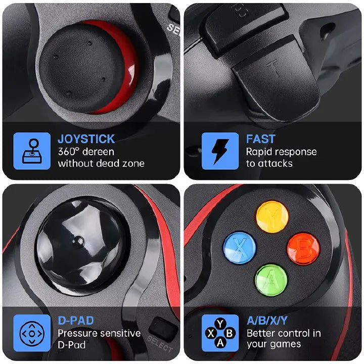 V8 2.4G Bluetooth Wireless Game Controller for Android PC PS3 PS4 Switch Gaming