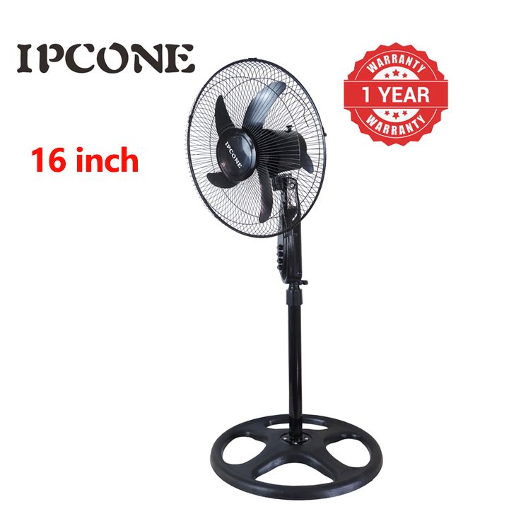 IPCONE 16-inch 5-Blade Stand Fan: 3-Speed Powerful Cooling Floor Fan