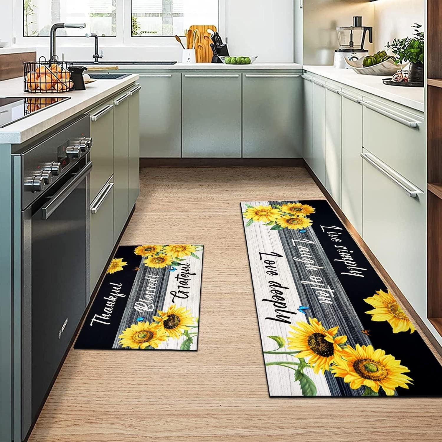 2-Piece Anti-Fatigue Kitchen Rug Set: Non-Slip, Dirt-Resistant Floor Mats
