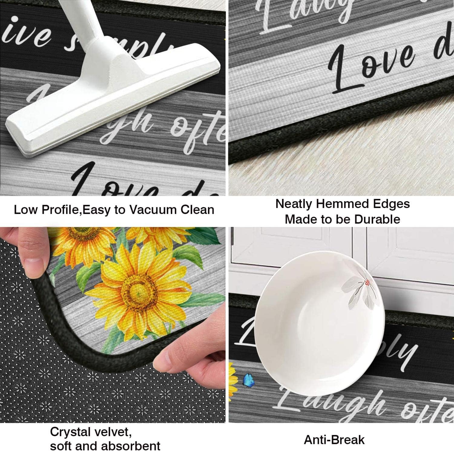 2-Piece Anti-Fatigue Kitchen Rug Set: Non-Slip, Dirt-Resistant Floor Mats