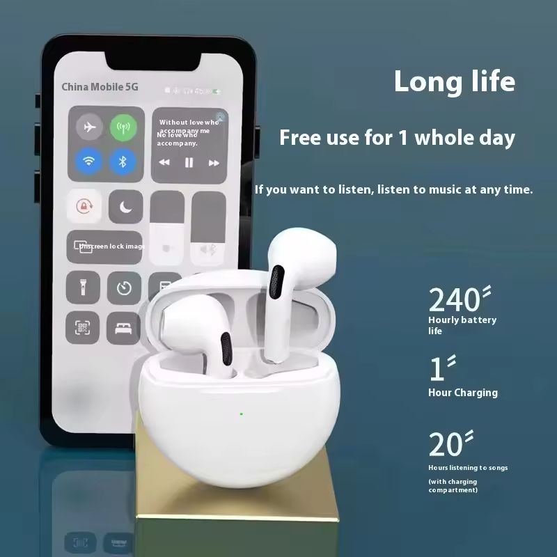 Bensoo Pro6 TWS Bluetooth Earbuds: Noise Cancelling, LED Indicator, Sport In-Ear Headphones