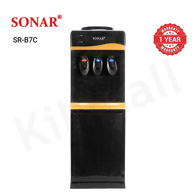 Sonar Top Loading Freestanding Hot Cold Normal Water Dispenser Push Tap Cooler