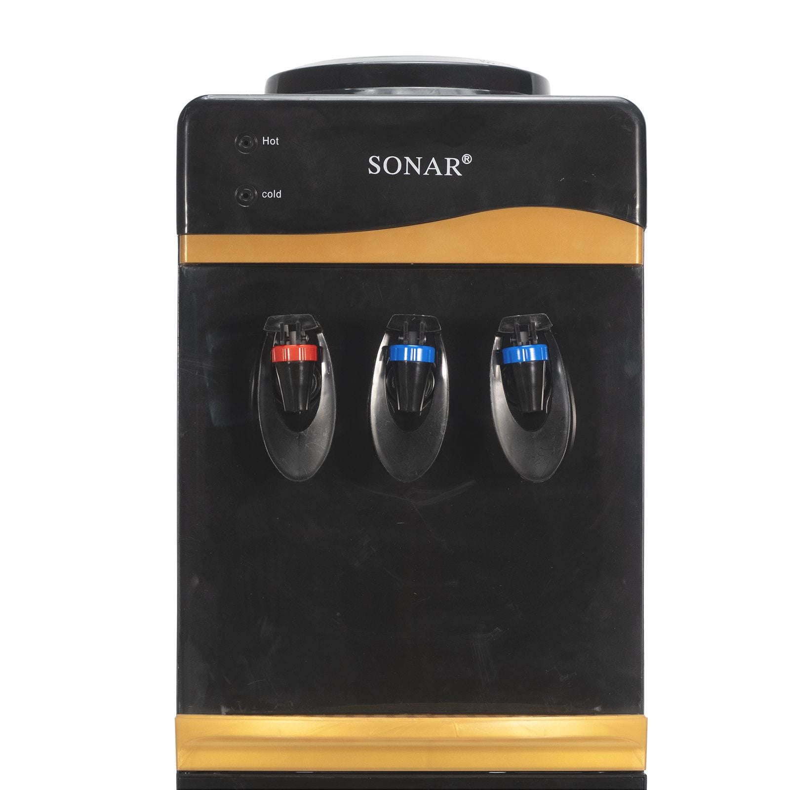 Sonar Top Loading Freestanding Hot Cold Normal Water Dispenser Push Tap Cooler