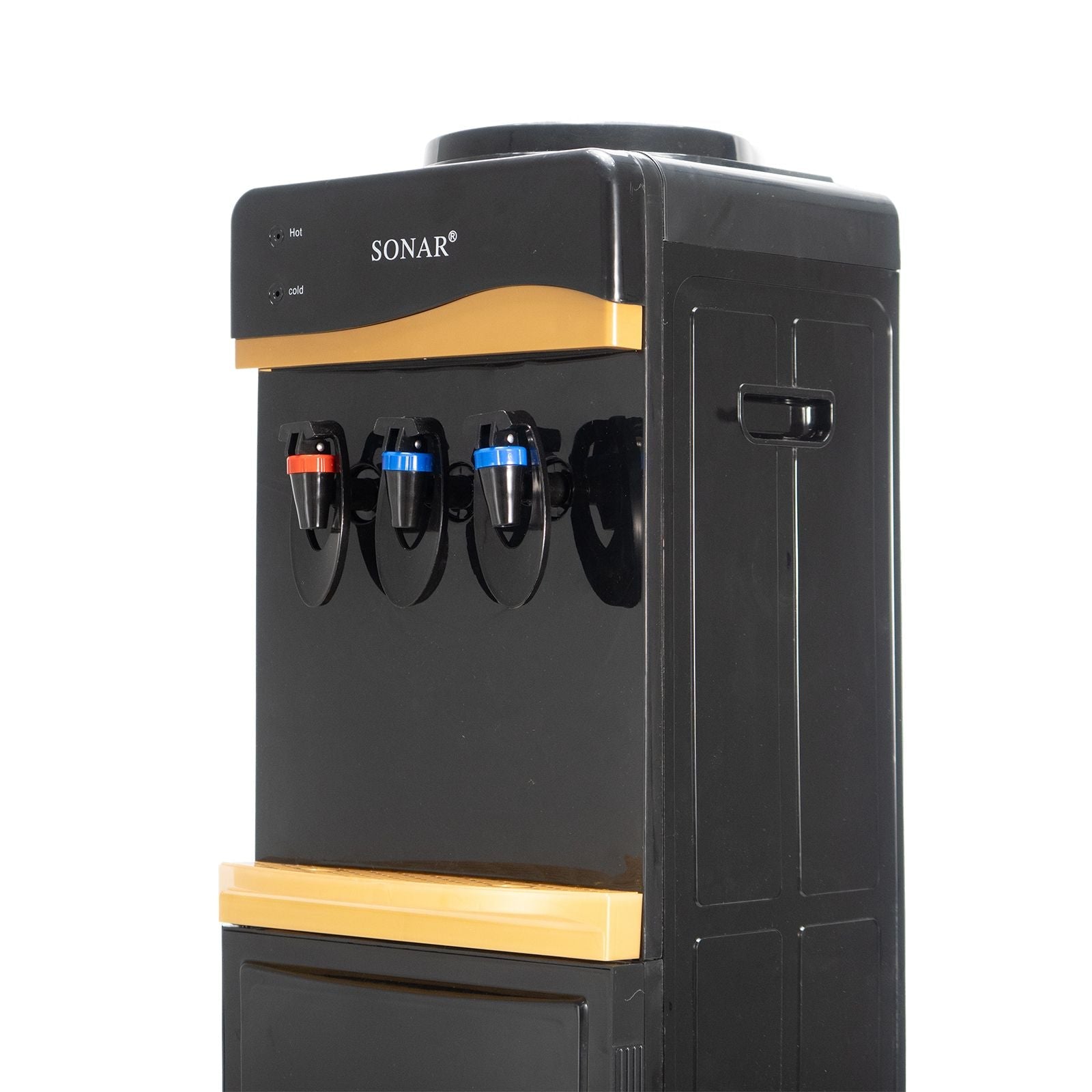 Sonar Top Loading Freestanding Hot Cold Normal Water Dispenser Push Tap Cooler