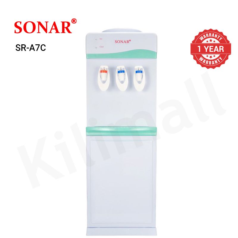 Sonar Top Loading Freestanding Hot Cold Normal Water Dispenser Push Tap Cooler