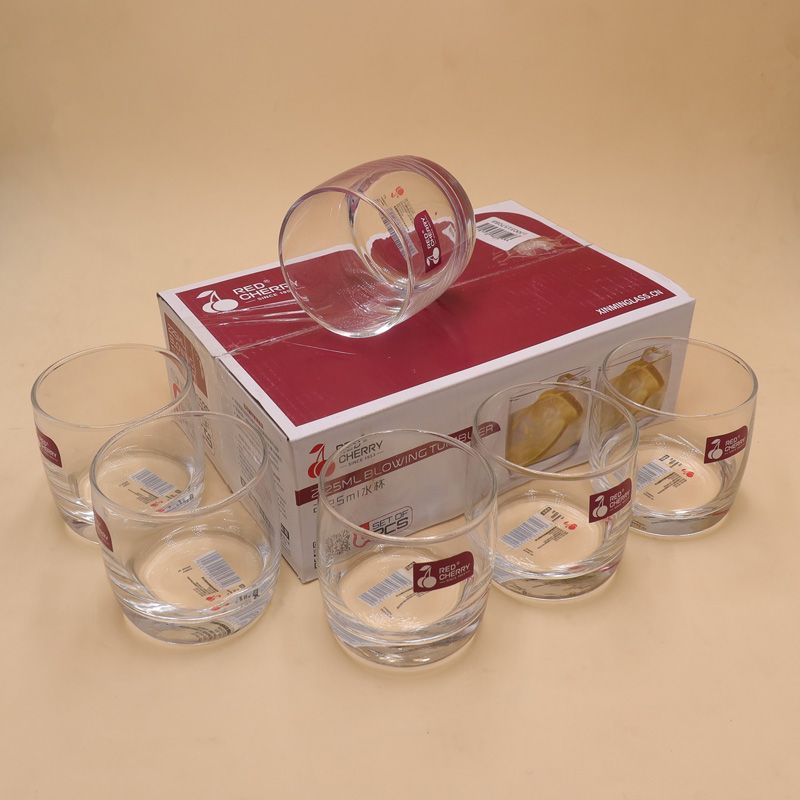 Premium 6-Piece 7.8oz Lead-Free Drinking Glass Set for Assorted Beverages