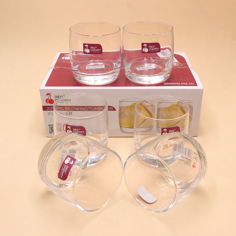 Premium 6-Piece 7.8oz Lead-Free Drinking Glass Set for Assorted Beverages
