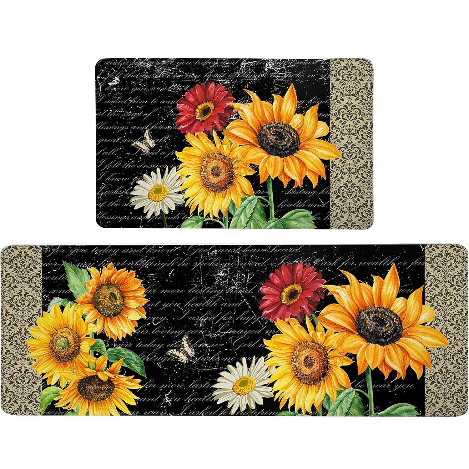 2-Piece Anti-Fatigue Kitchen Rug Set: Non-Slip, Dirt-Resistant Floor Mats