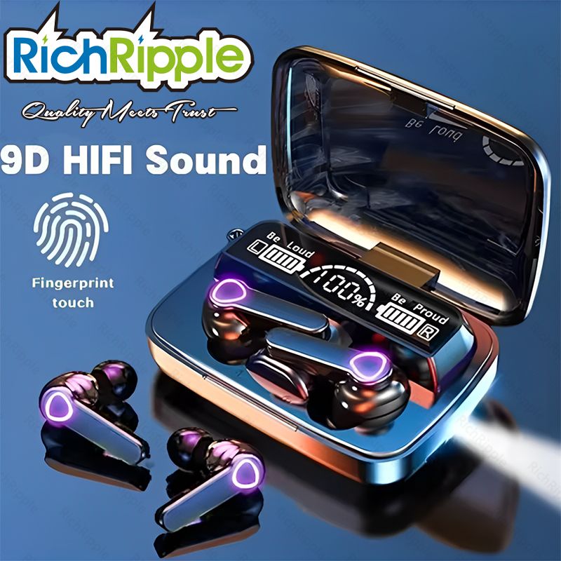 RichRipple M10 TWS Bluetooth 5.0 Wireless Earbuds with LED Display and Mic