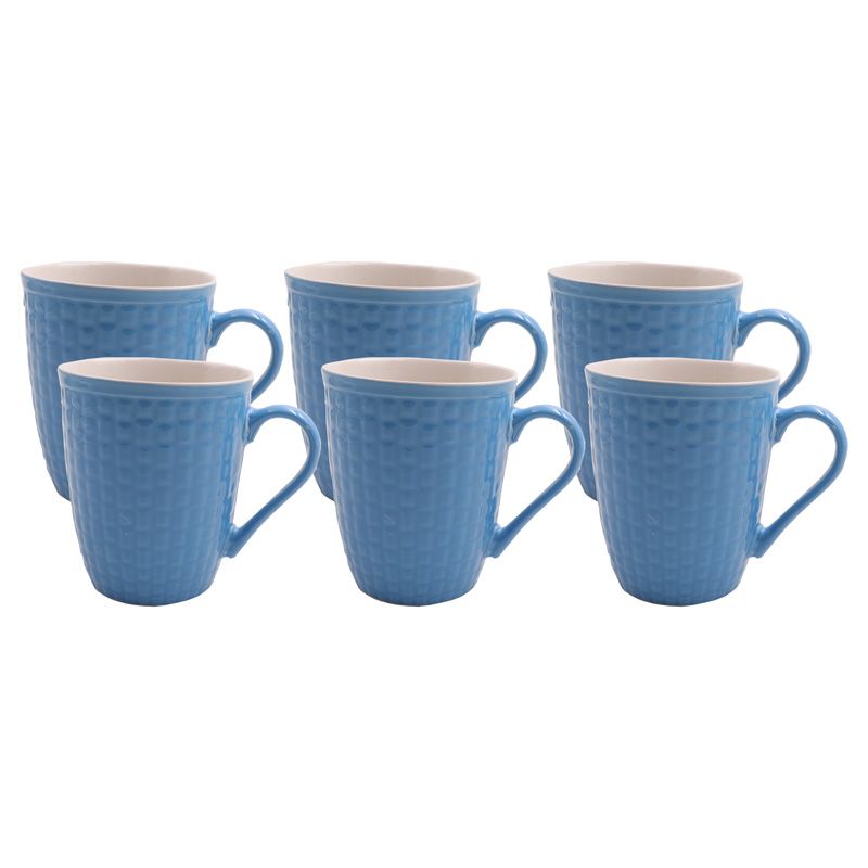High-Quality Ceramic Coffee Tea Milk Mugs - 6 Piece Durable Drinkware Set