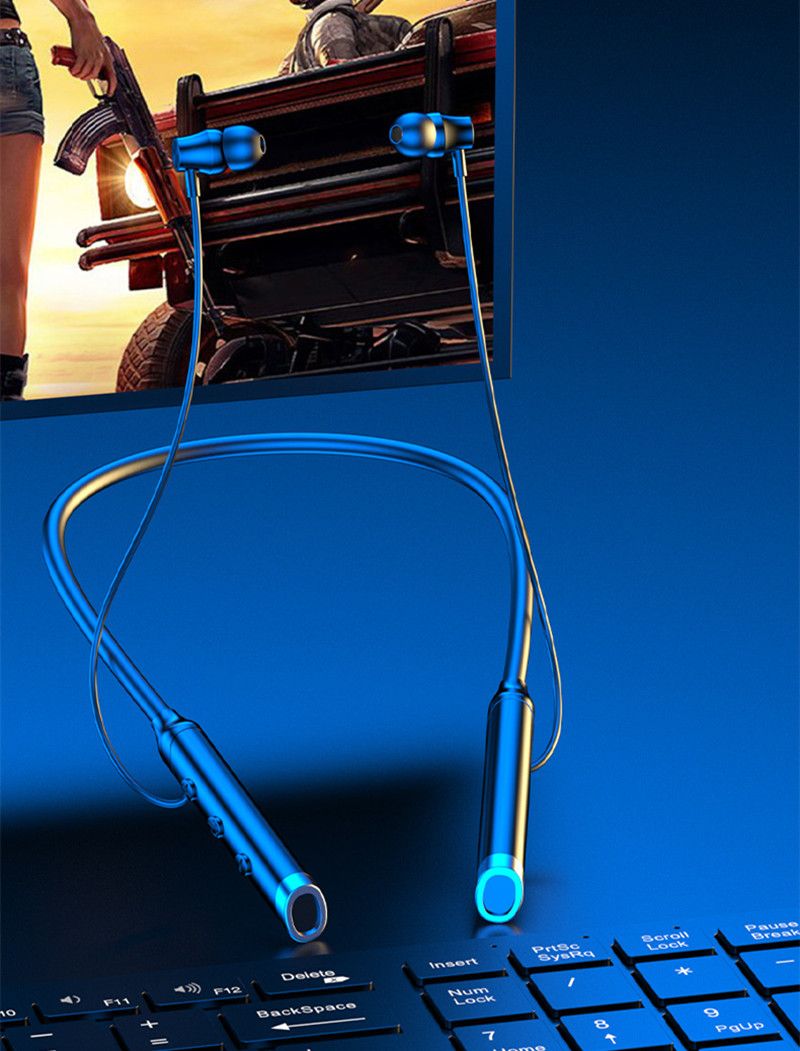 RichRipple G03 Wireless Bluetooth Sports Neckband Earphones with Magnetic Voice Assistant