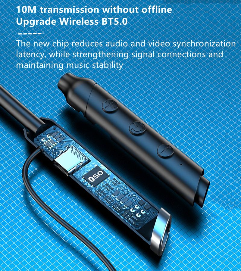 RichRipple G03 Wireless Bluetooth Sports Neckband Earphones with Magnetic Voice Assistant