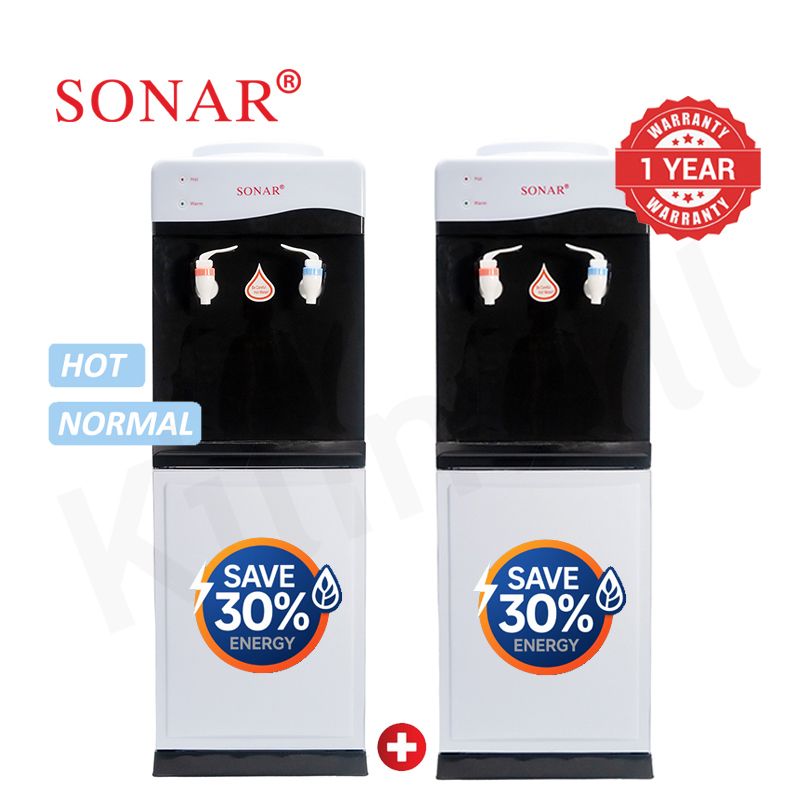 Sonar Top Load Hot & Normal Water Dispenser, Energy Saving, Storage Cabinet