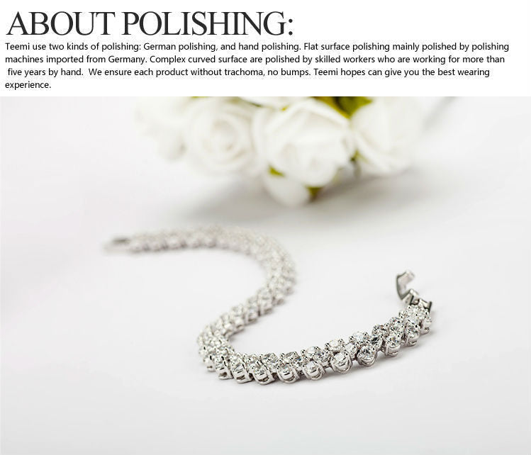 Elegant Rose Gold Roman Crystal Heart Chain Women's Bracelet - Fashion Bangle