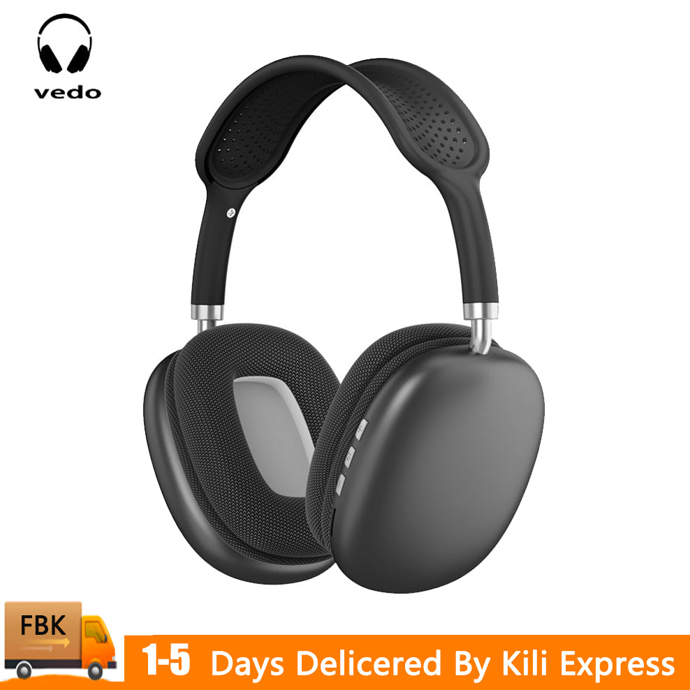 VEDO P9-Max TWS Wireless Bluetooth Over-Ear Headphones Deep Bass Microphone
