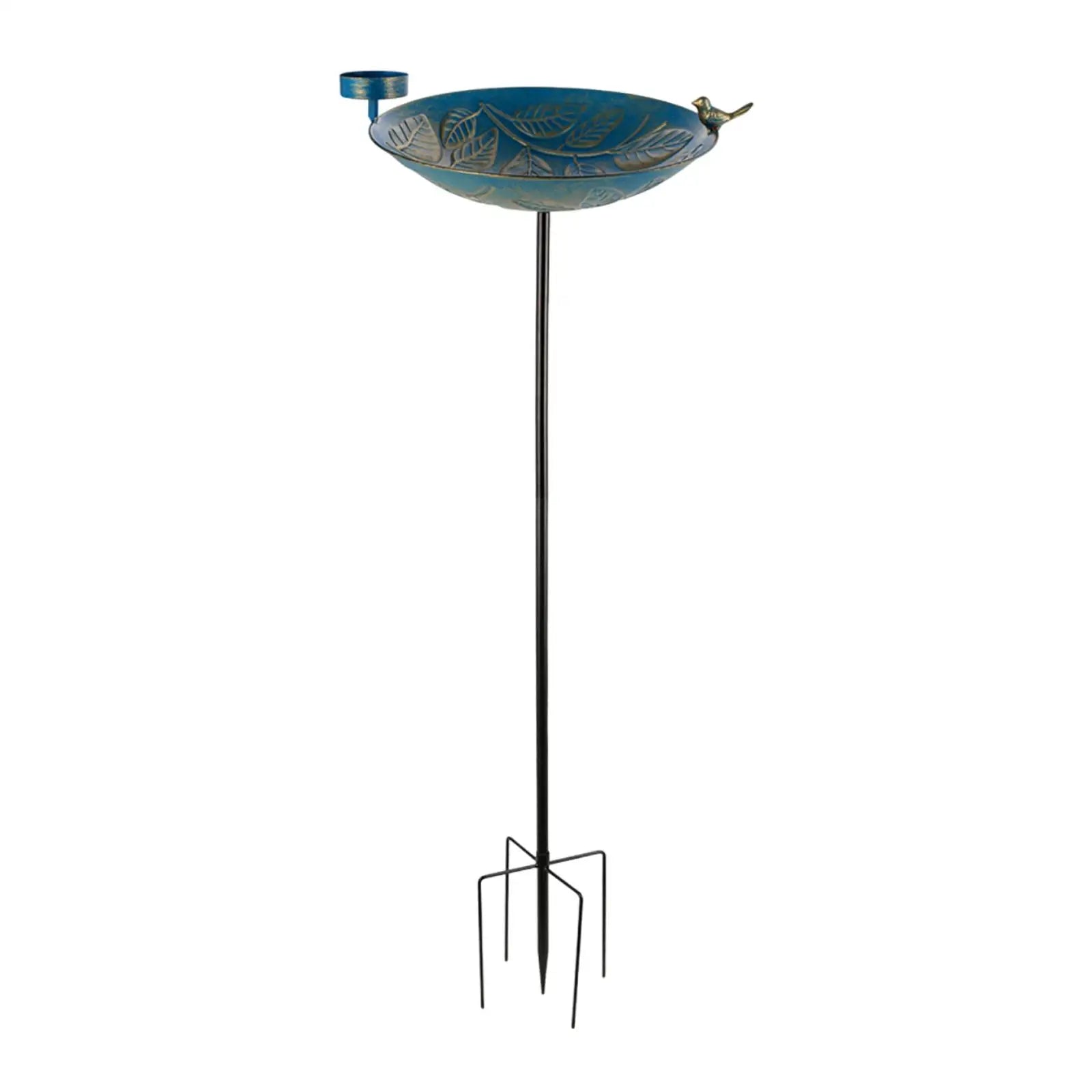 Garden Birdbath Sturdy Iron Outdoor Bird Bath for Outside Vintage Standing Birdbath Bowl for Outdoor Garden Patio Yard