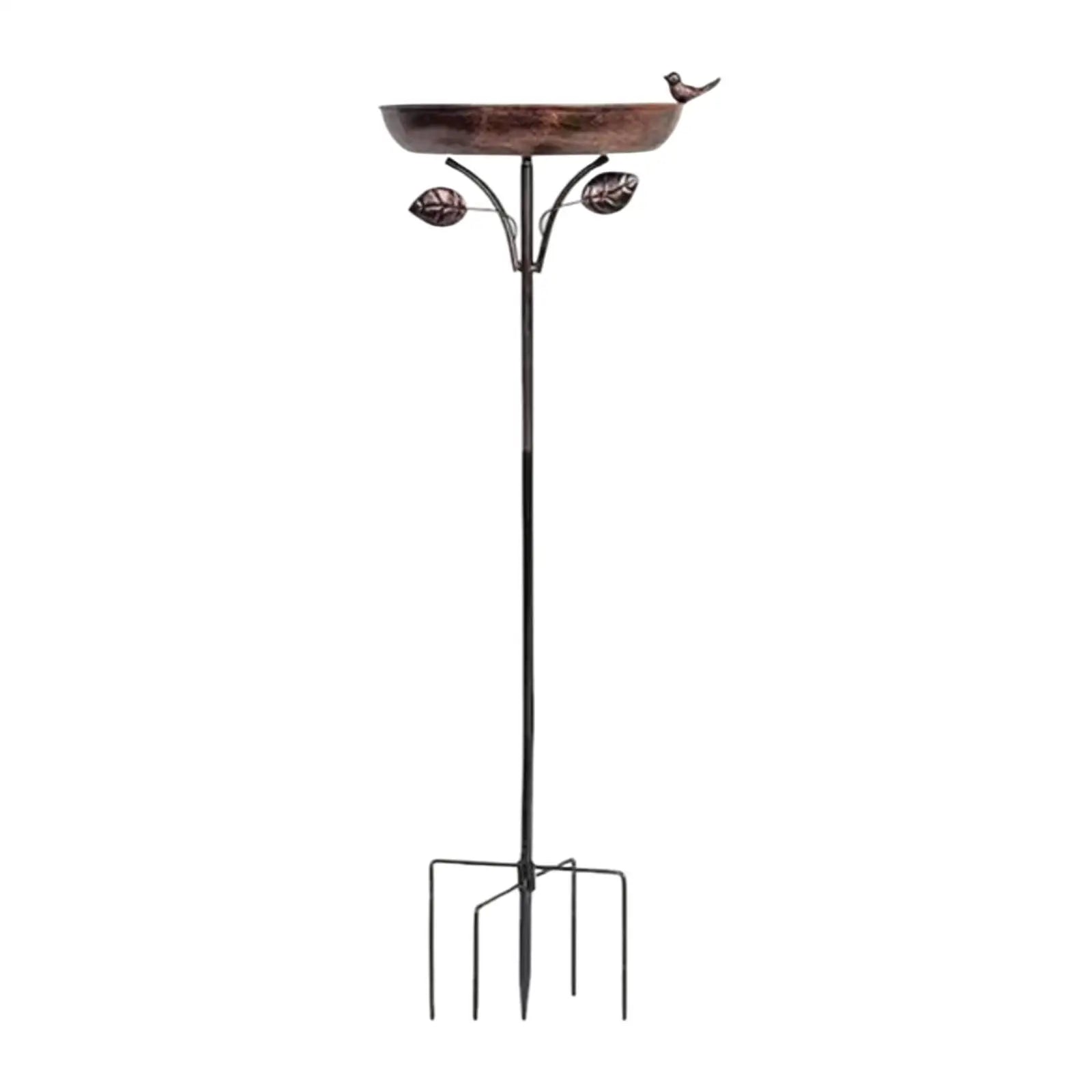 Garden Birdbath Sturdy Iron Outdoor Bird Bath for Outside Vintage Standing Birdbath Bowl for Outdoor Garden Patio Yard