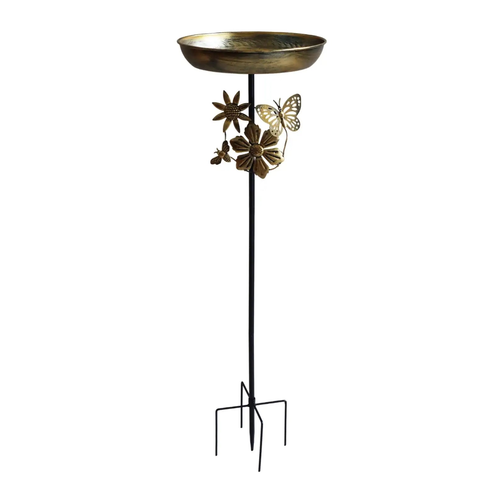 Garden Birdbath Sturdy Iron Outdoor Bird Bath for Outside Vintage Standing Birdbath Bowl for Outdoor Garden Patio Yard