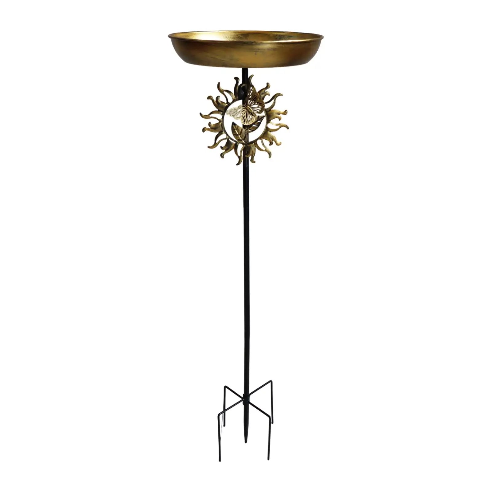 Garden Birdbath Sturdy Iron Outdoor Bird Bath for Outside Vintage Standing Birdbath Bowl for Outdoor Garden Patio Yard