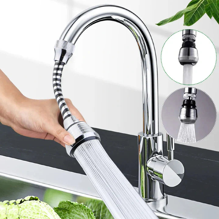 360-Degree Swivel Faucet Extender: Water Saving Nozzle Filter for Kitchen Sink