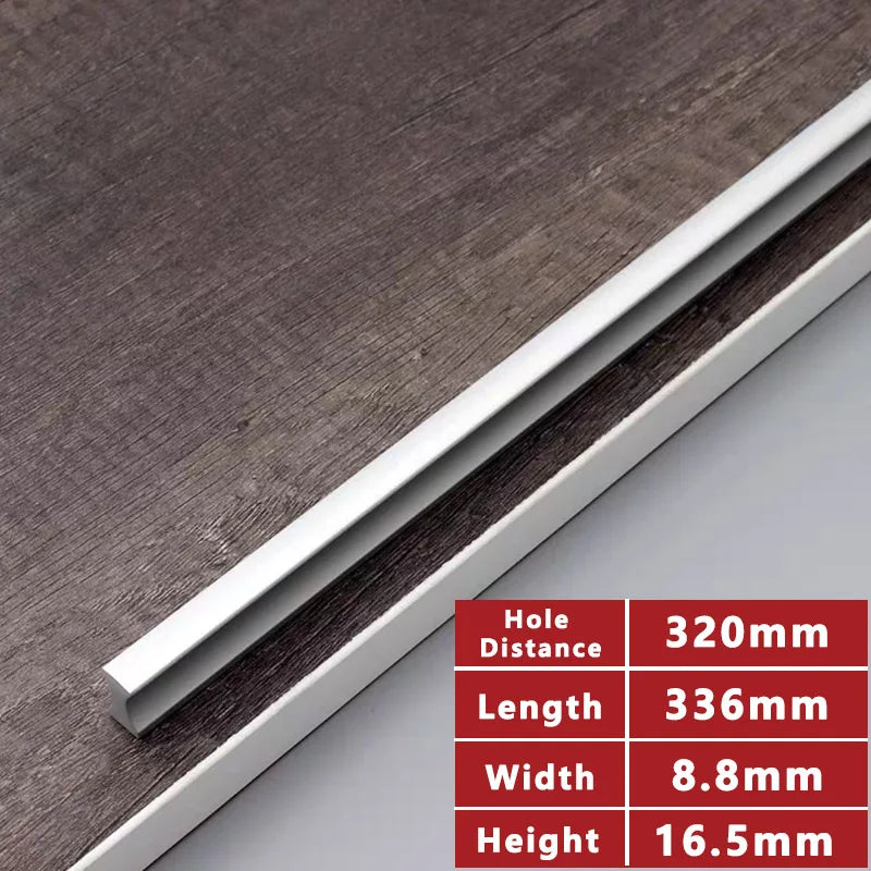 WV Kitchen Cabinet Handles and Pulls Black Silver Dressers Closet Furniture Door Handles Aluminum Drawer and Knobs Hardwares