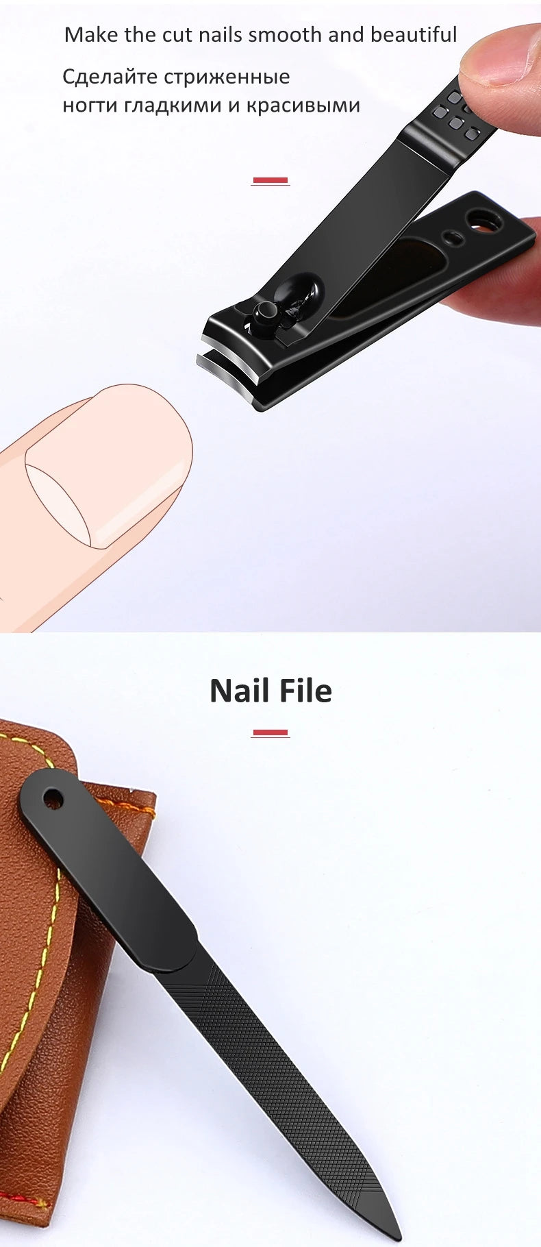 Portable Nail Scissors set Manicure Set Pedicure kit Stainless Steel Nail Clippers Tool Travel Grooming Case