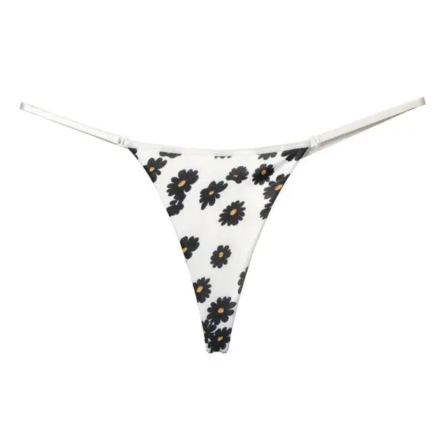 Bikini Thin-strap Cotton Lady thong Sexy Leopard Print T-Panty Lady G-string Seduction T-back Seamless Women's Underwear