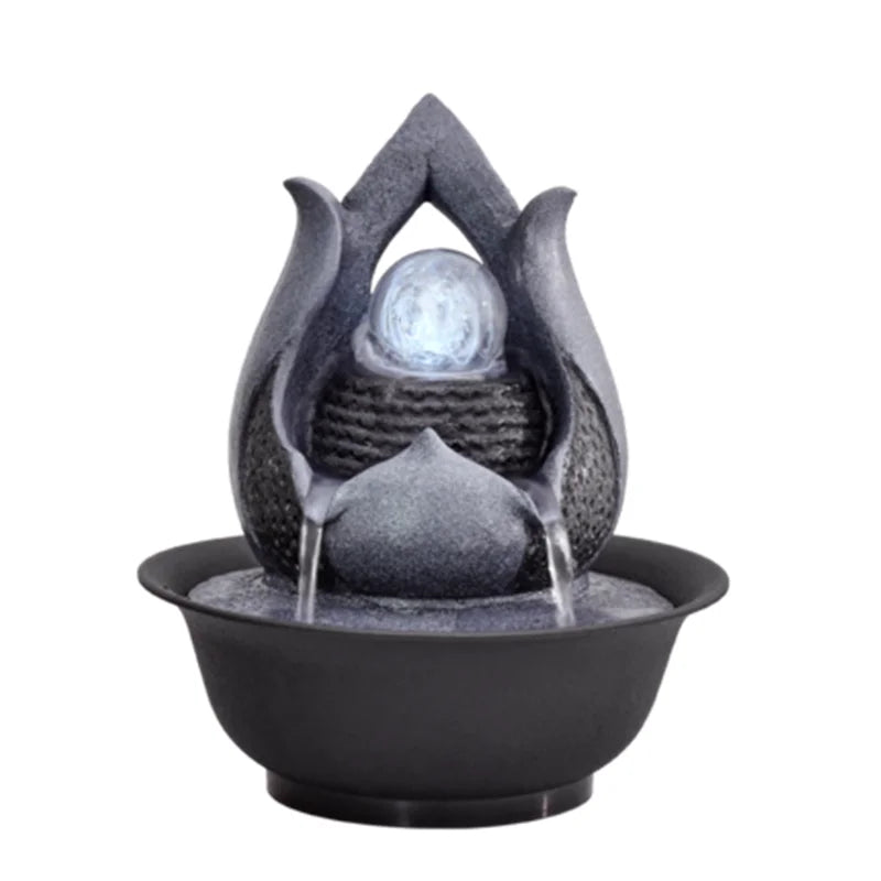 HandMade Home Decorative Desktop Fountains Indoor Water Fountain Creative Craft Home Decor&Figurines FengShui Waterfall Fountain
