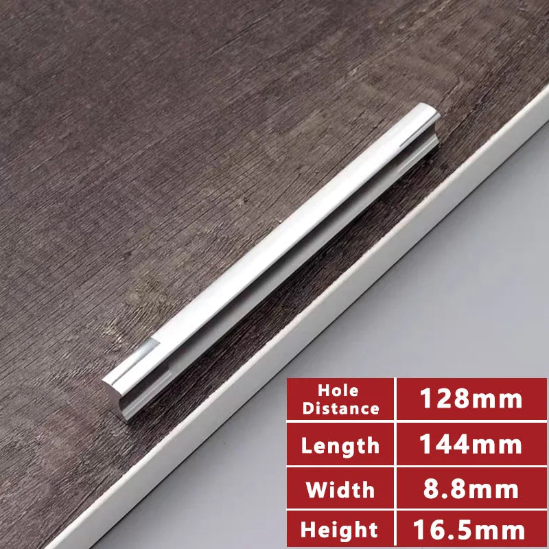 WV Kitchen Cabinet Handles and Pulls Black Silver Dressers Closet Furniture Door Handles Aluminum Drawer and Knobs Hardwares