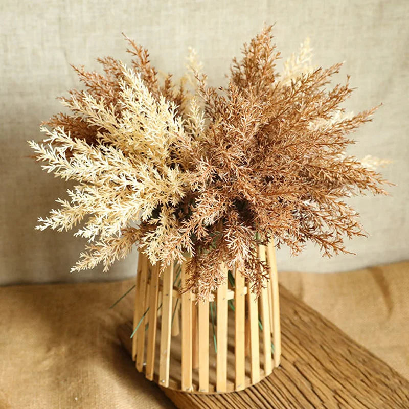 6pc/Lot High Quality Plastic Artificial Flowers Room Home Autumn Wedding Deocration Bouquet Accessories Decor Coffee Fake Flower