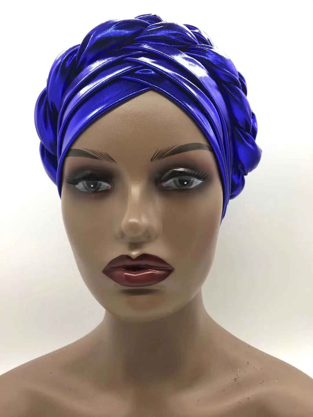 Premium Women's Braided Turban Headwrap - Auto Gele Headtie - Stylish Headscarf Bonnet