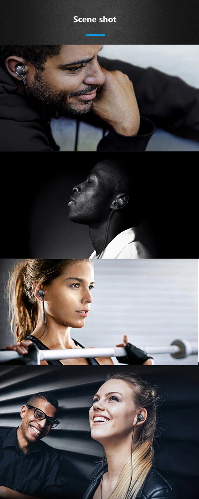 Premium Wired In-Ear Sports Earbuds with Mic, 3.5mm, Noise-Isolating Subwoofer