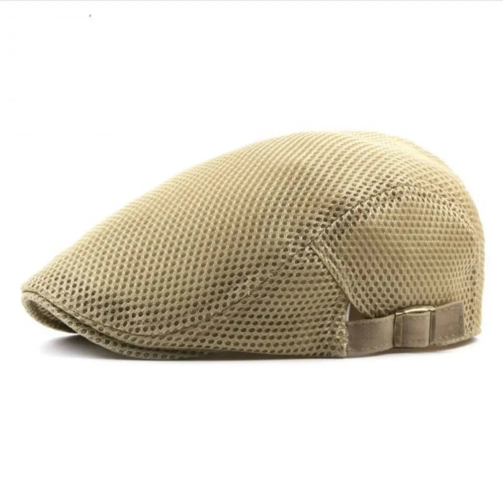 Unisex Mesh Flat Beret Cap - Summer Golf Driving Sun Protection