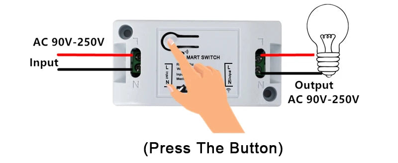 Tuya WiFi Smart Switch RF 433MHz MiNi Wireless Smart Home Receiver Relay Remote Control 110V 220V Work With Alexa Smart Life
