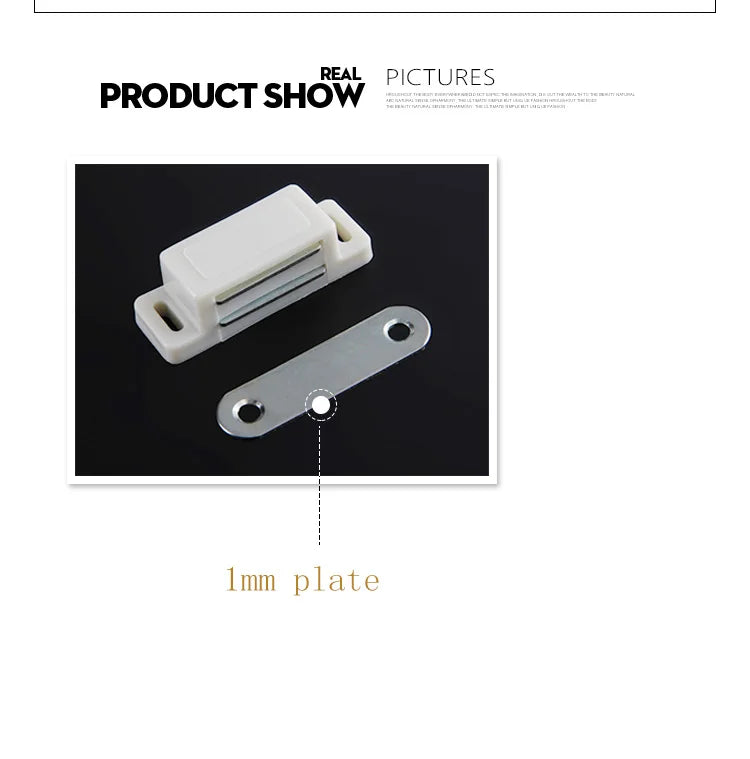 Cupboard Kitchen Furniture Magnetic Cabinet Door Latch Closures White Plastic Strong Powerful Magnet Catch