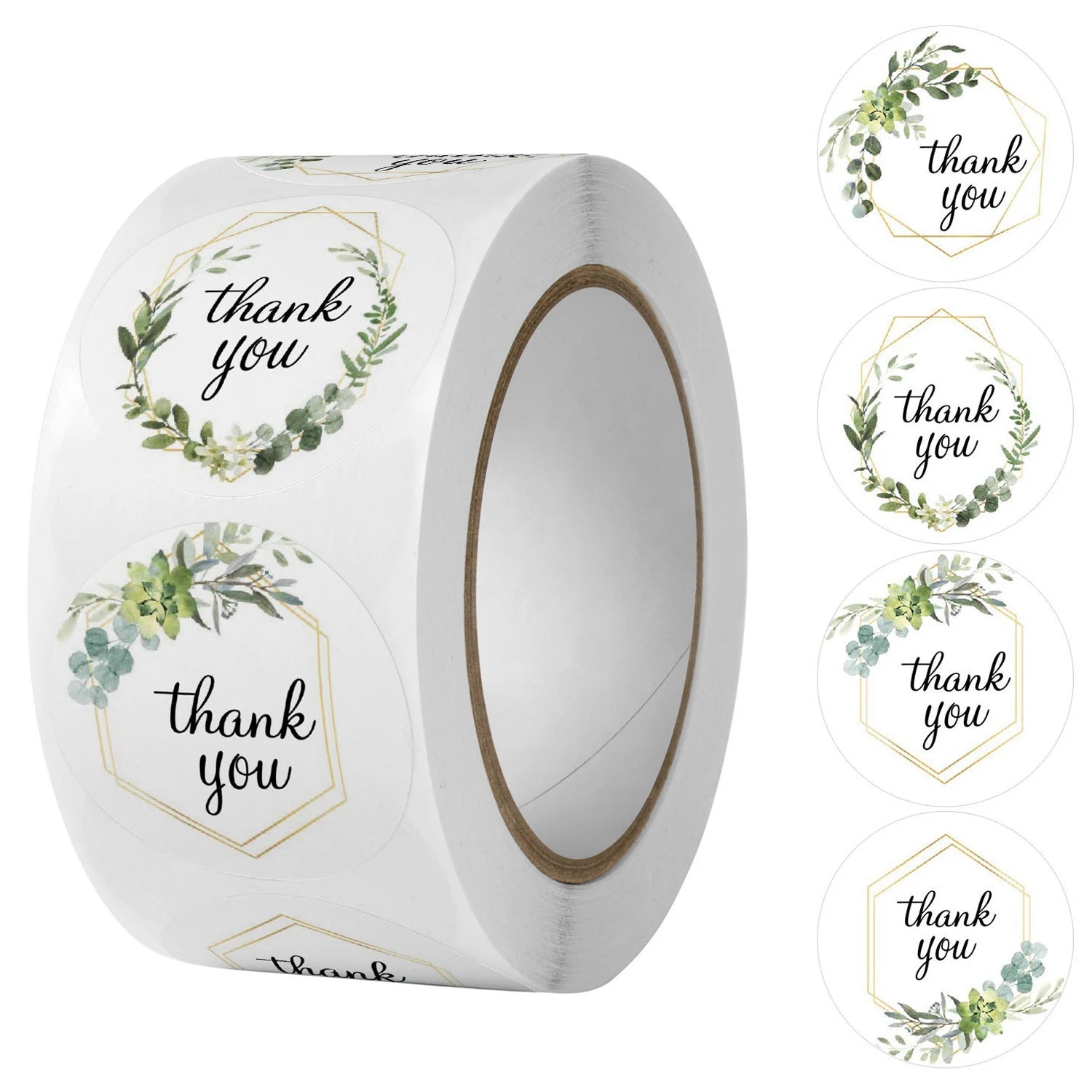 100-500pcs Thank You Round Sticker Scrapbook Envelope Seal Sticker Gift Flower Decoration Stationery Label Stickers